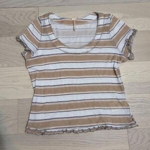 Free People Striped Crop Top